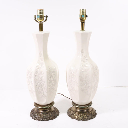 Pair of Vintage Table Lamps for Home or Office (NO BULBS OR SHADES)-Lamps-SpenCertified-vintage-refurbished-electronics