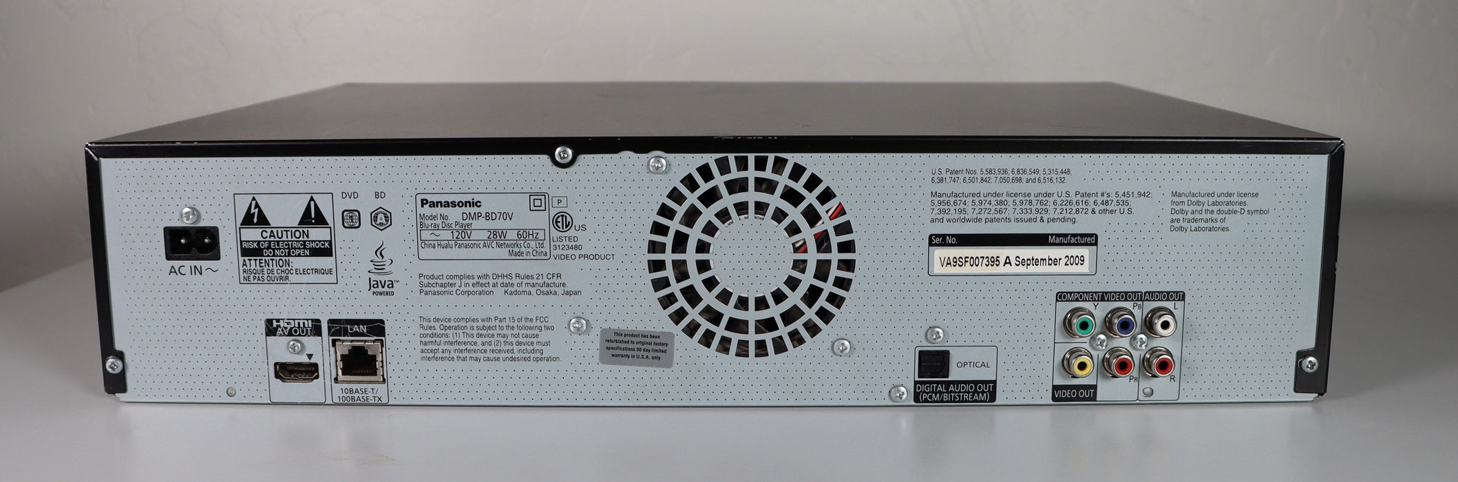 Panasonic DMP-BD70V Blu-Ray DVD VCR Combo Player-SpenCertified-vintage-refurbished-electronics