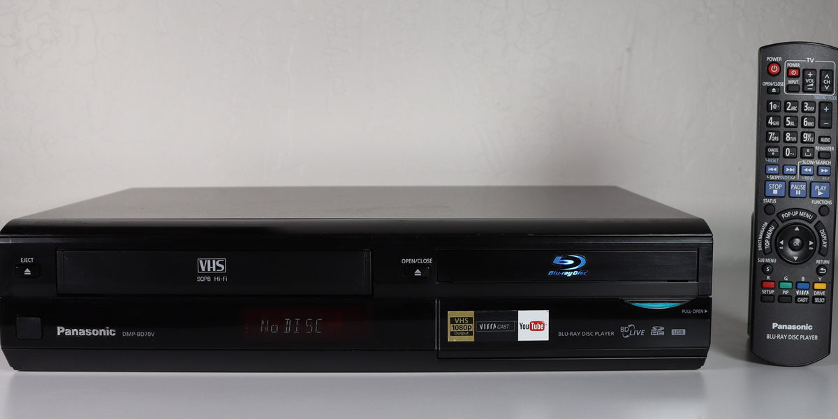 Panasonic DMP-BD70V Blu-ray VHS Combo | HDMI, Refurbished