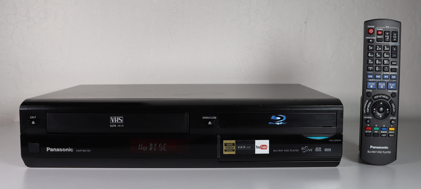 Panasonic DMP-BD70V Blu-ray VHS Combo | HDMI, Refurbished