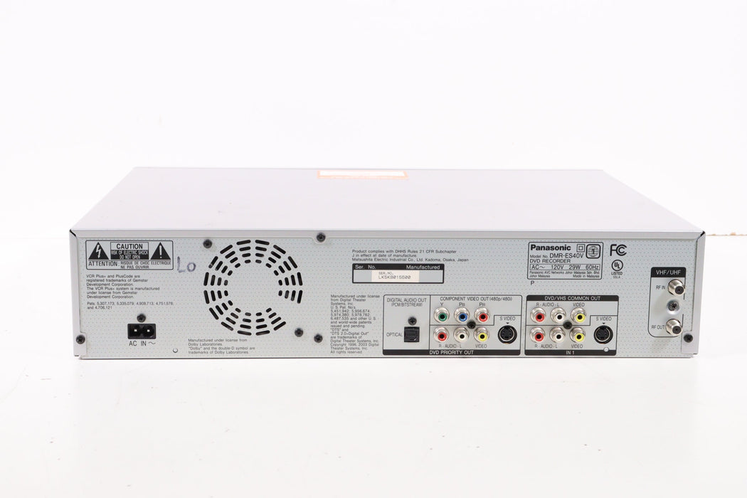 Panasonic DMR-ES40V DVD VCR Combo Recorder-VCRs-SpenCertified-vintage-refurbished-electronics