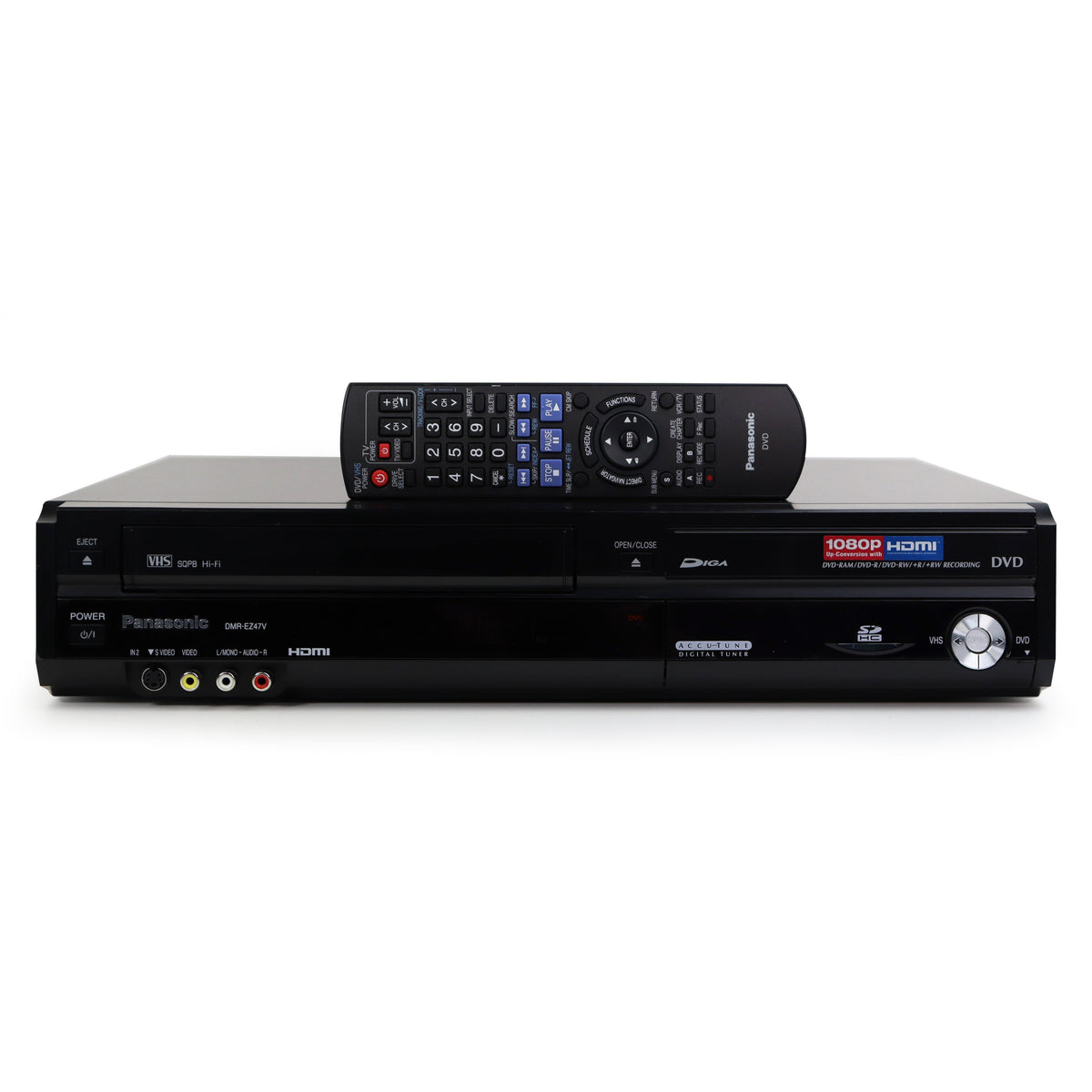 Panasonic DMR-EZ47V VHS to DVD Combo Recorder and VCR with Digital