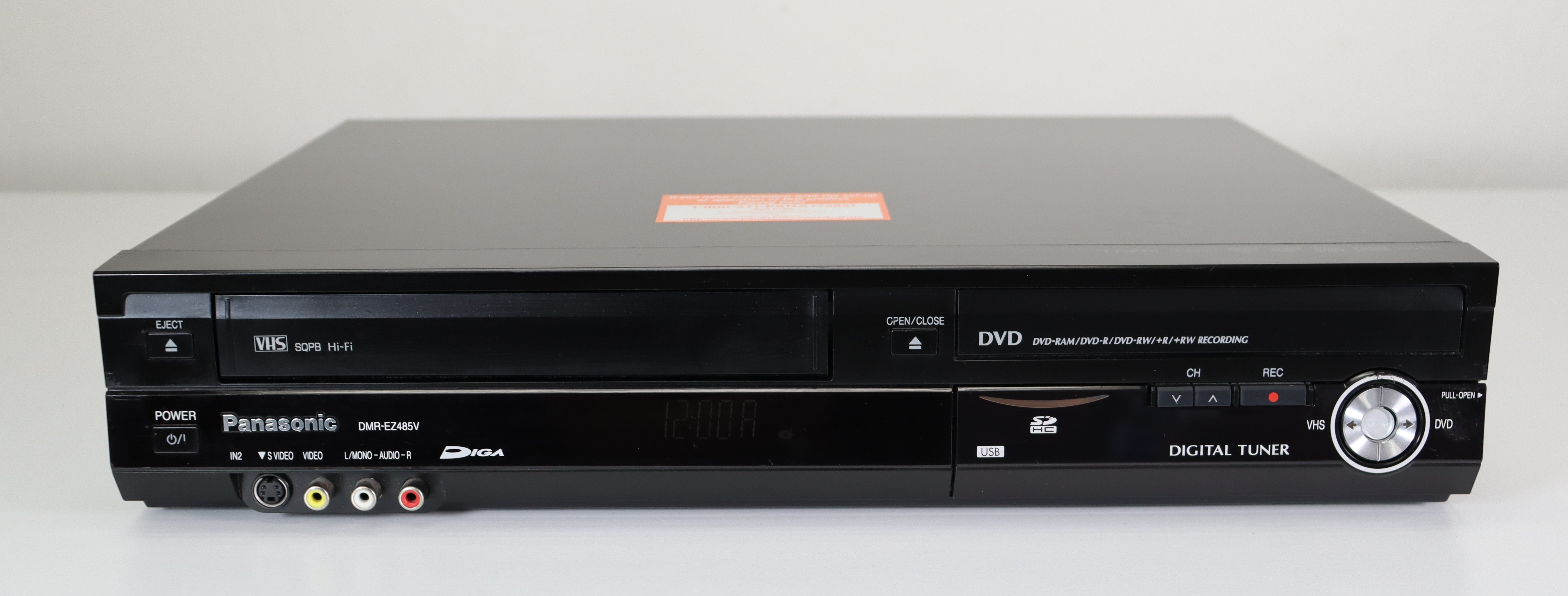 Panasonic DMR-EZ48V DVD/VCR Combo Recorder HDMI w/ Remote, Manual outlet & blank media