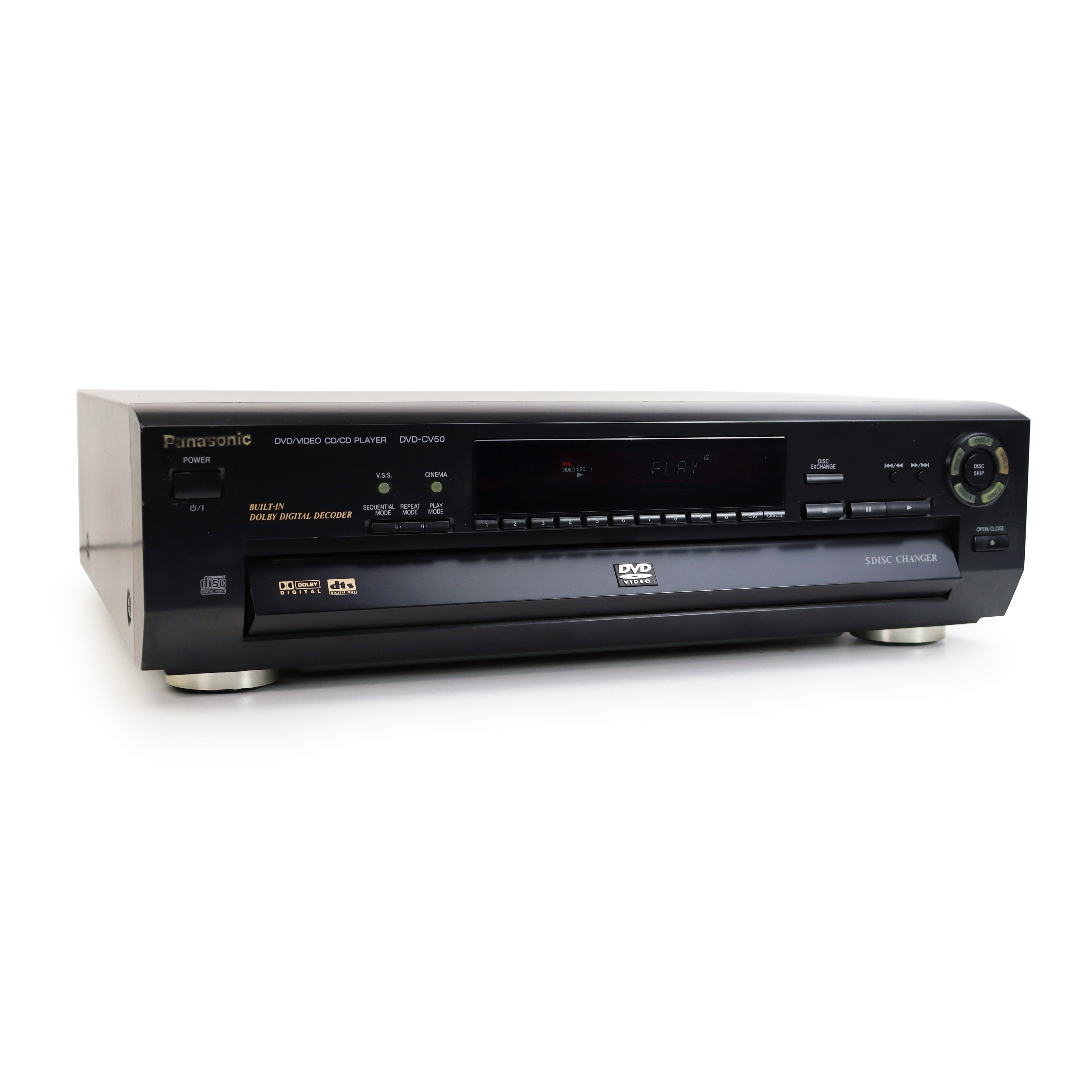 Panasonic DVD-CV50 5 Disc Carousel DVD Player Changer