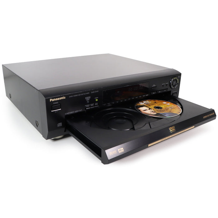 Panasonic DVD-CV51 5-Disc Carousel DVD/CD Player w/ Component Video Output and Subwoofer Jack-Electronics-SpenCertified-refurbished-vintage-electonics