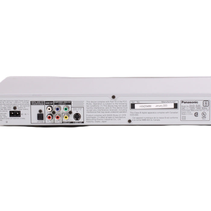 Panasonic DVD-S35 DVD/CD Player Progressive Scan Compact (2003)-DVD & Blu-ray Players-SpenCertified-vintage-refurbished-electronics