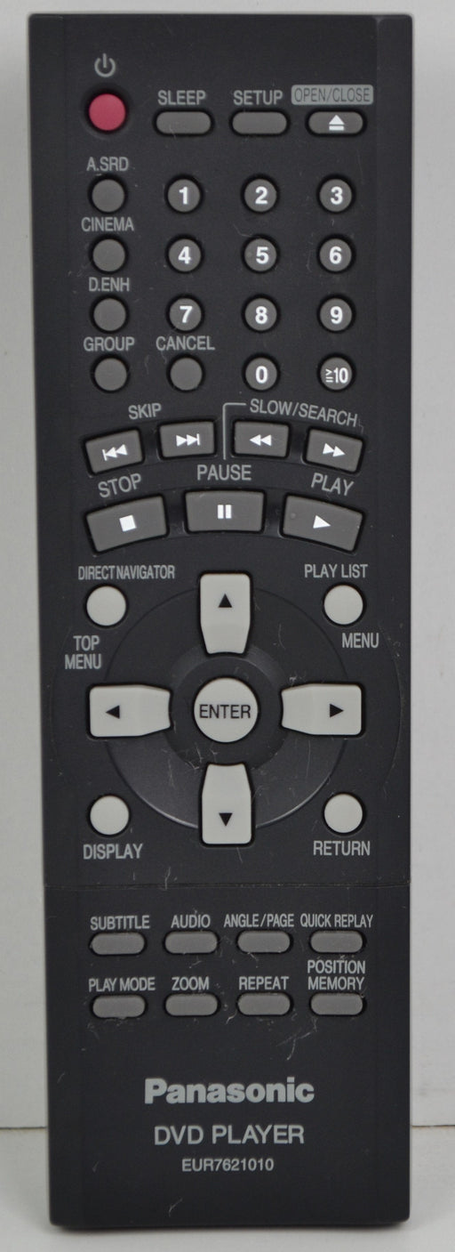 Panasonic EUR7621010 DVD Player Remote Control DVD535S DVDS31 DVDS31A DVDS31P DVDS31PC DVDS35-Remote-SpenCertified-refurbished-vintage-electonics