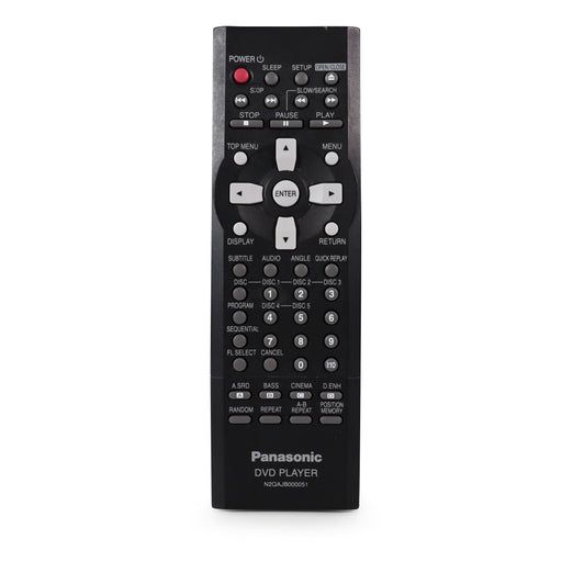 Panasonic N2QAJB000051 Remote Control for DVD-CP67 5 Disc DVD Player-Remote-SpenCertified-refurbished-vintage-electonics