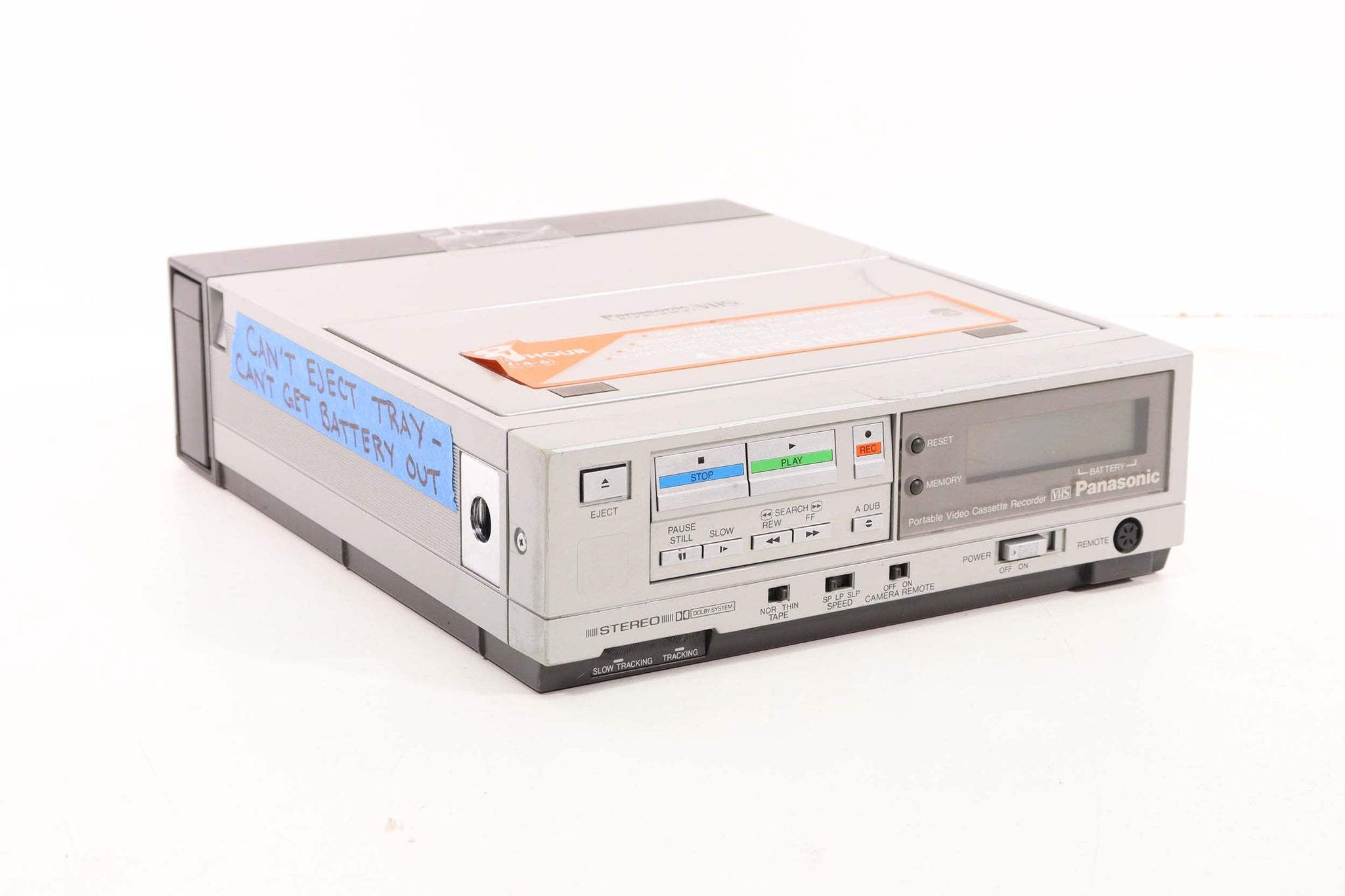 Panasonic Omnivision PV8000 Portable Video Cassette Recorder (Stuck B