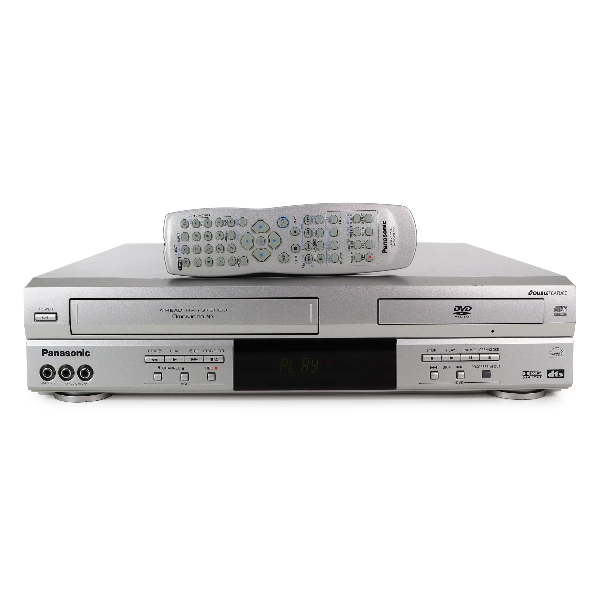 Panasonic PV-D4733S DVD VHS Combo Player with Omnivision — SpenCertified