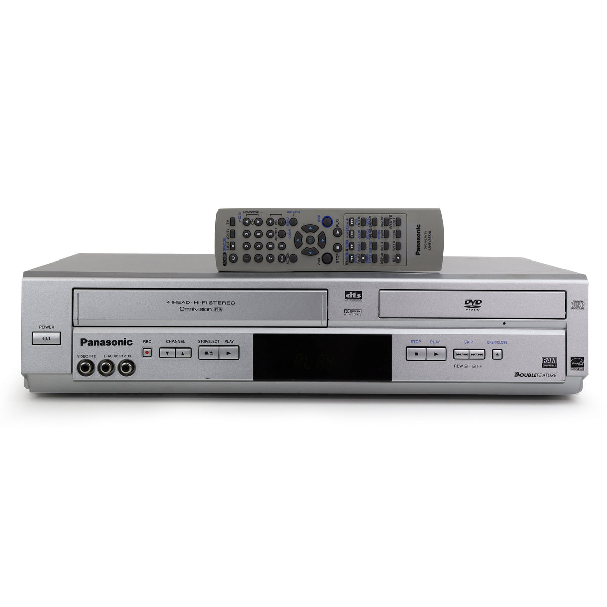 Panasonic PV-D4744S DVD VCR Combo Player with Omnivision