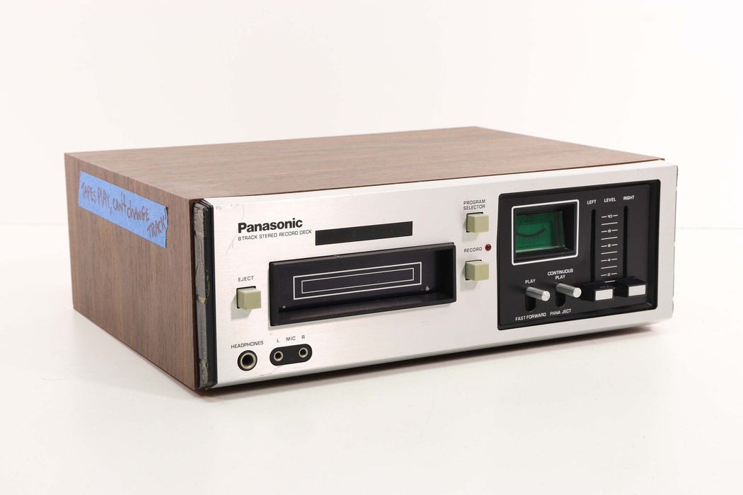 Panasonic 8 Track Stereo Record Deck Made In Japan Wooden Box (As Is)-8 Track Player-SpenCertified-vintage-refurbished-electronics