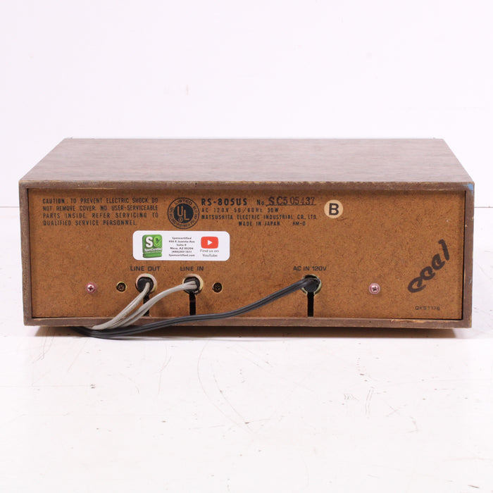 Panasonic RS-805US 8-Track Tape Deck Wood Case (1975)-8 Track Player-SpenCertified-vintage-refurbished-electronics