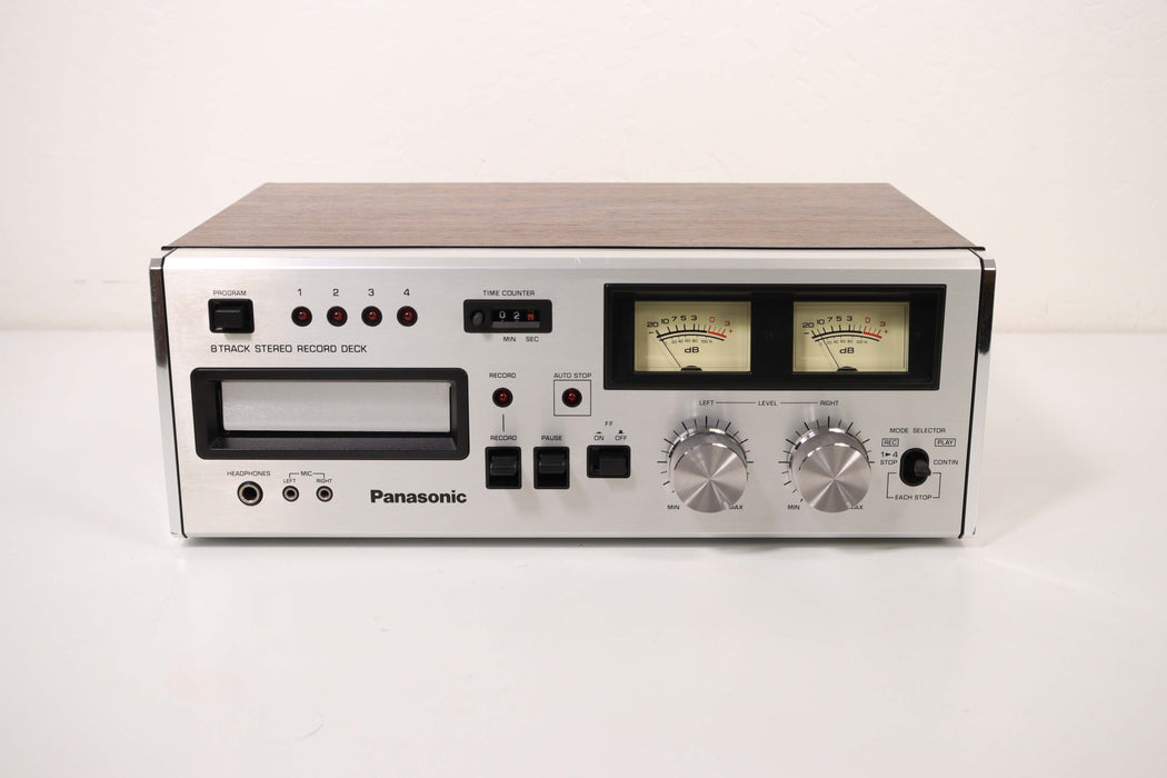 Panasonic RS-808 8 Track Stereo Player Recorder Deck Made In Japan Wooden Box Meters-8 Track Player-SpenCertified-vintage-refurbished-electronics