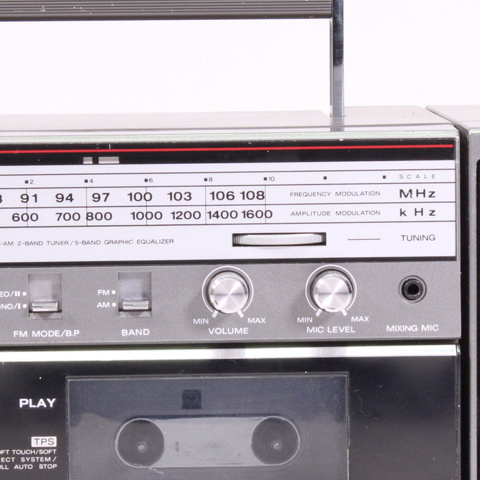Panasonic RX-CW50 Portable Boombox Dual Cassette AM/FM Stereo Radio-Boombox-SpenCertified-vintage-refurbished-electronics
