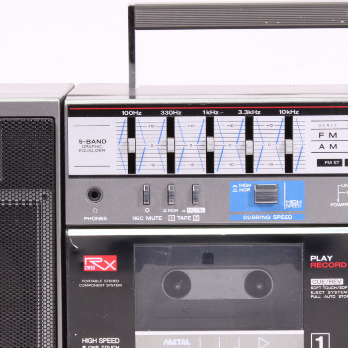 Panasonic RX-CW50 Portable Boombox Dual Cassette AM/FM Stereo Radio-Boombox-SpenCertified-vintage-refurbished-electronics