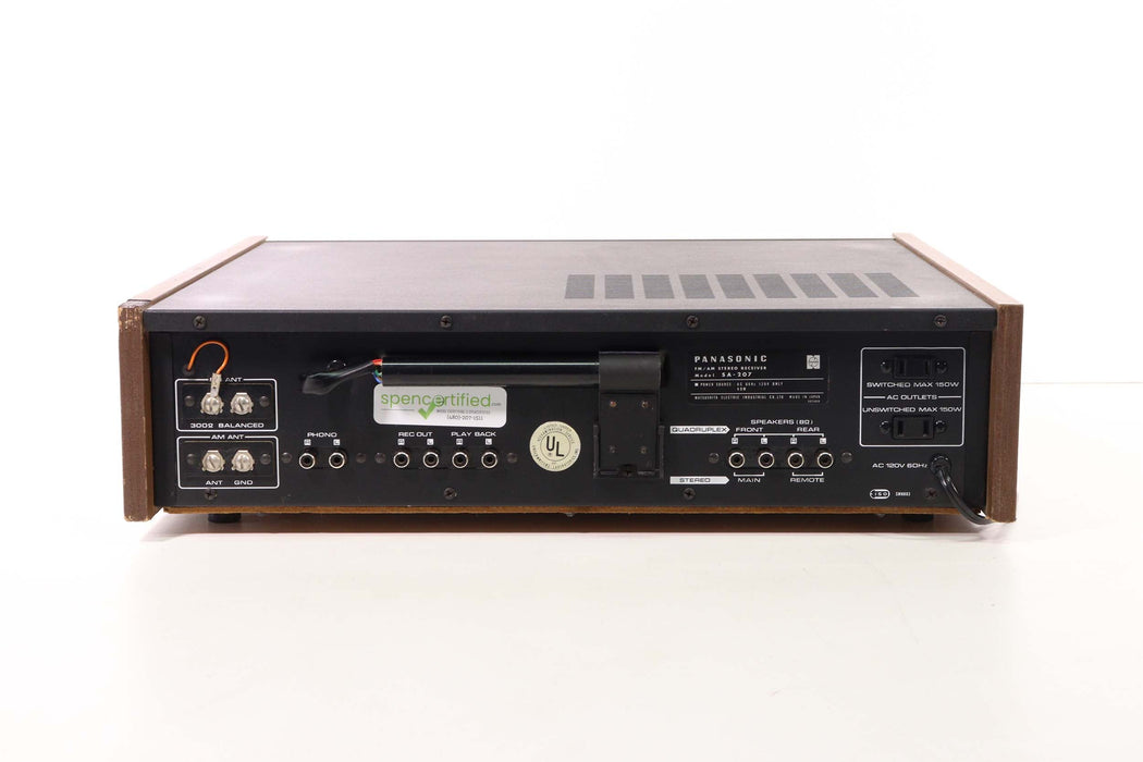 Panasonic SA-207 FM AM Stereo Receiver with Amplifier (Missing Knobs) (No Remote)-Audio Amplifiers-SpenCertified-vintage-refurbished-electronics