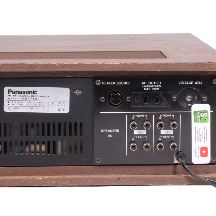 Panasonic SA-780 Vintage 4-Channel Quadraphonic AM/FM Stereo Receiver-Audio & Video Receivers-SpenCertified-vintage-refurbished-electronics