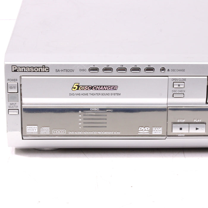Panasonic SA-HT820V DVD/VHS Home Theater Sound System 5-Disc (SPEAKERS NOT INCLUDED)-Home Theater Systems-SpenCertified-vintage-refurbished-electronics