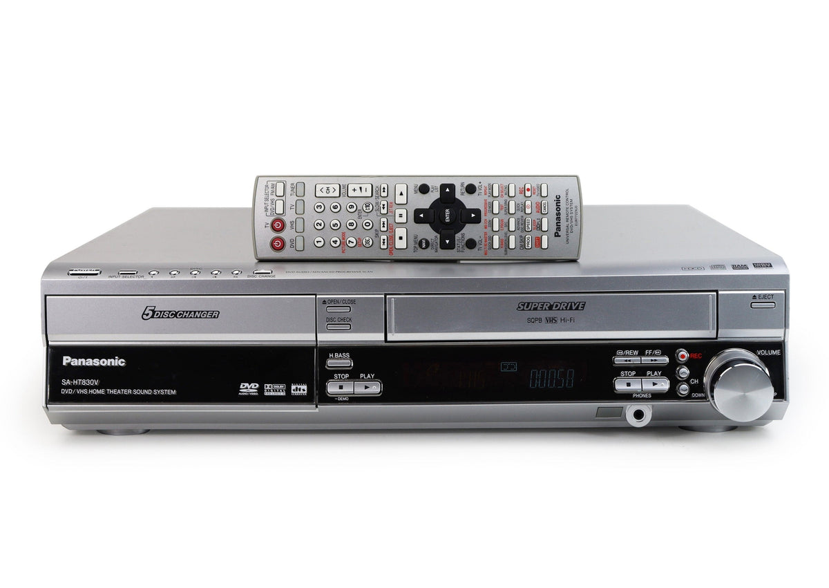 Panasonic SA-HT830V 5-Disc DVD VHS Home Theatre System Combo