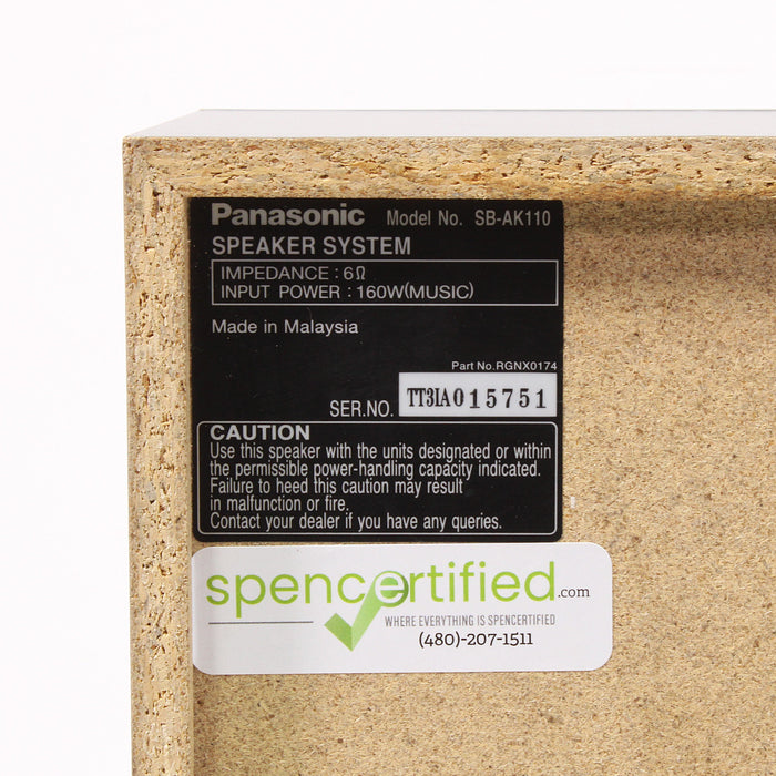 Panasonic SB-AK110 Bookshelf Speaker Pair for Component System-Speakers-SpenCertified-vintage-refurbished-electronics