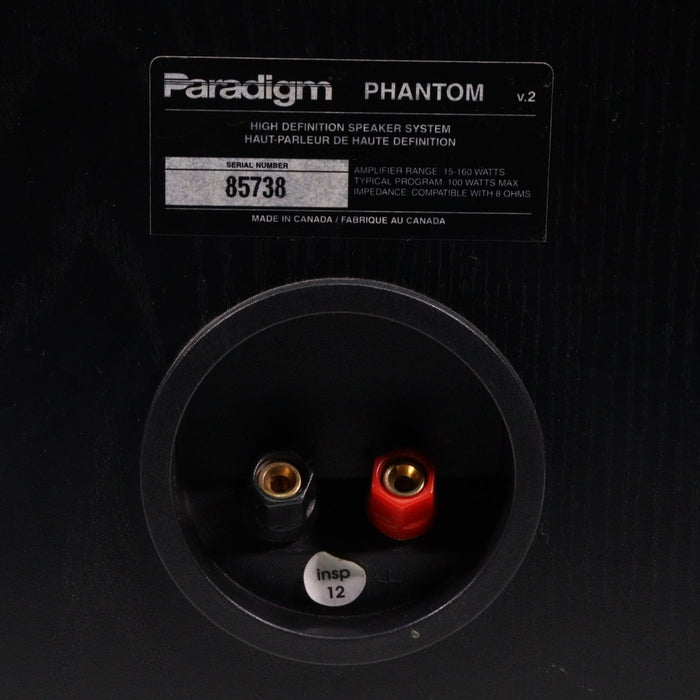 Paradigm Phantom V.2 High Definition Speaker System Pair-Speakers-SpenCertified-vintage-refurbished-electronics