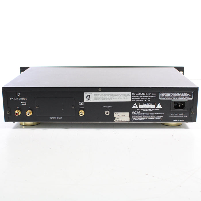 Parasound C/DP-1000 Compact Disc Player Transport Rack Mountable (1998)-CD Players & Recorders-SpenCertified-vintage-refurbished-electronics