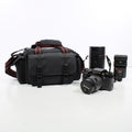 Pentax SF10 35mm Film Autofocus SLR Camera Bundle with Lens and Carrying Case (1988)