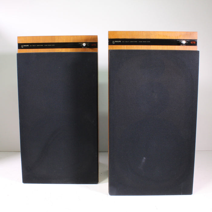Philips AH-476 3-Way Dynamic Loudspeaker Speaker Pair-Speakers-SpenCertified-vintage-refurbished-electronics