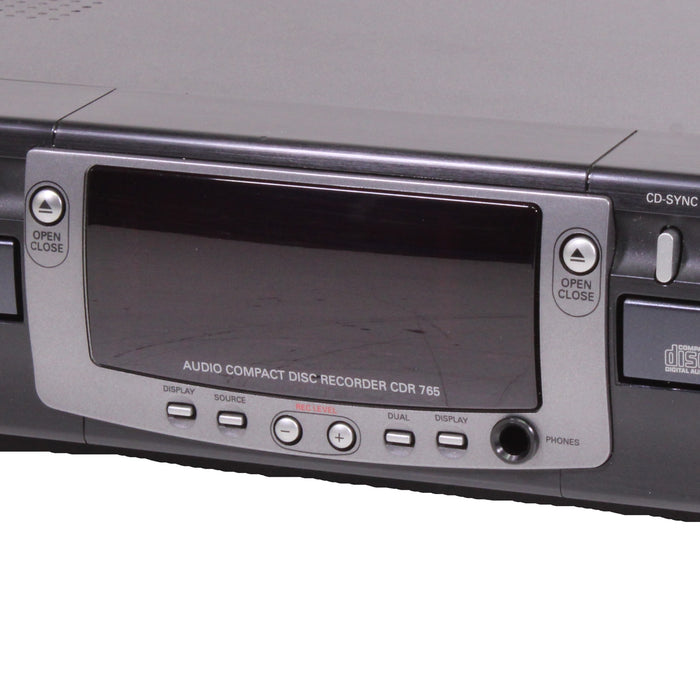 Philips CDR 765 Dual Deck CD Compact Disc Recorder (1999)-CD Players & Recorders-SpenCertified-vintage-refurbished-electronics