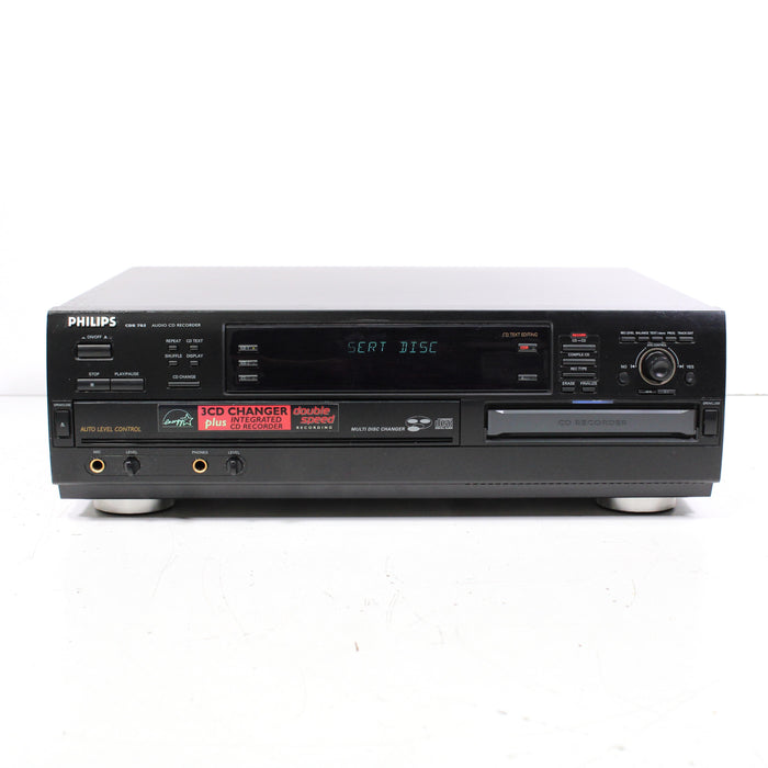 Philips CDR-785 3-Disc CD Changer with Integrated CD Recorder (2000)-CD Players & Recorders-SpenCertified-vintage-refurbished-electronics