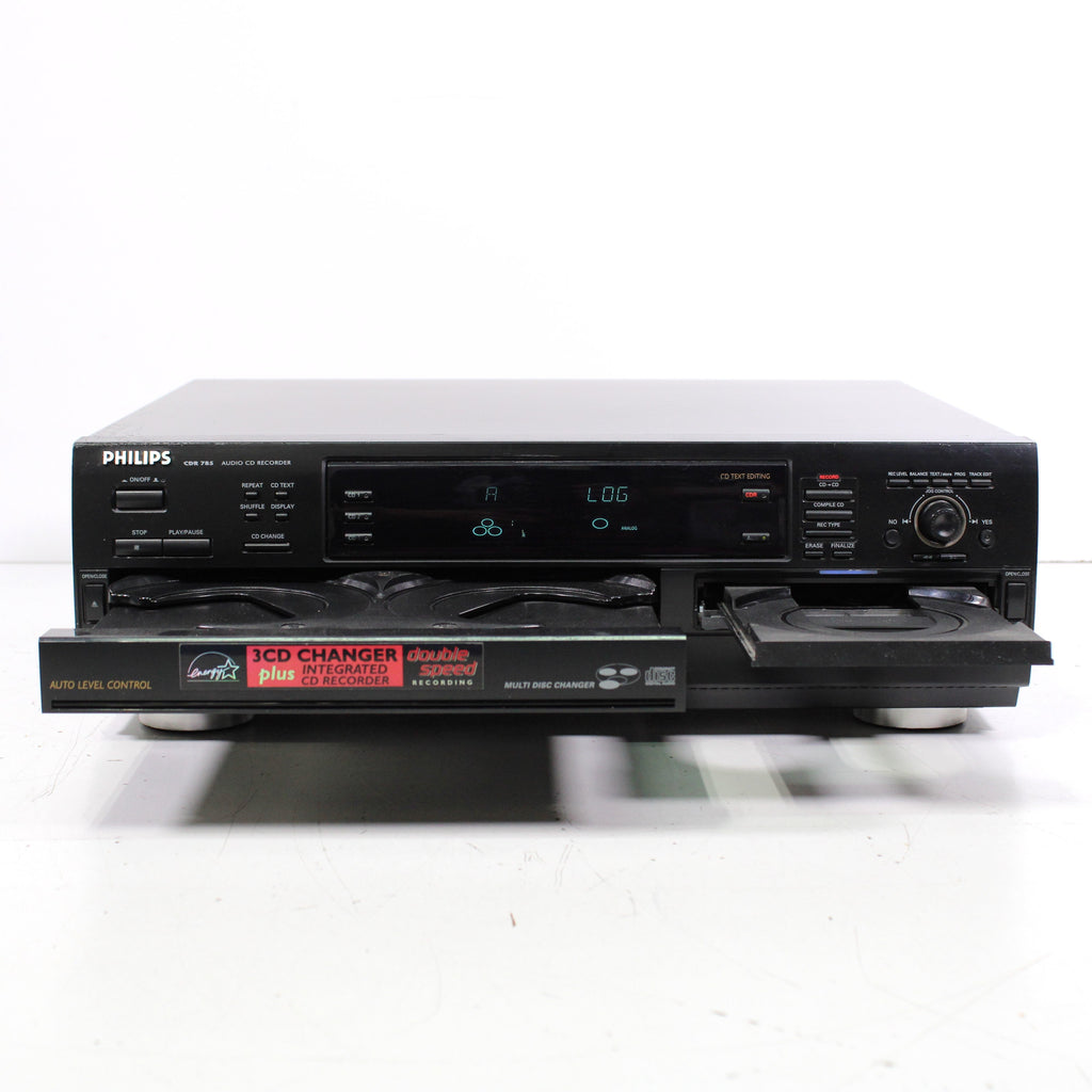 Philips Cd R Machine Philips CDR-785 3-Disc CD Changer with Integrated CD Recorder (2000)