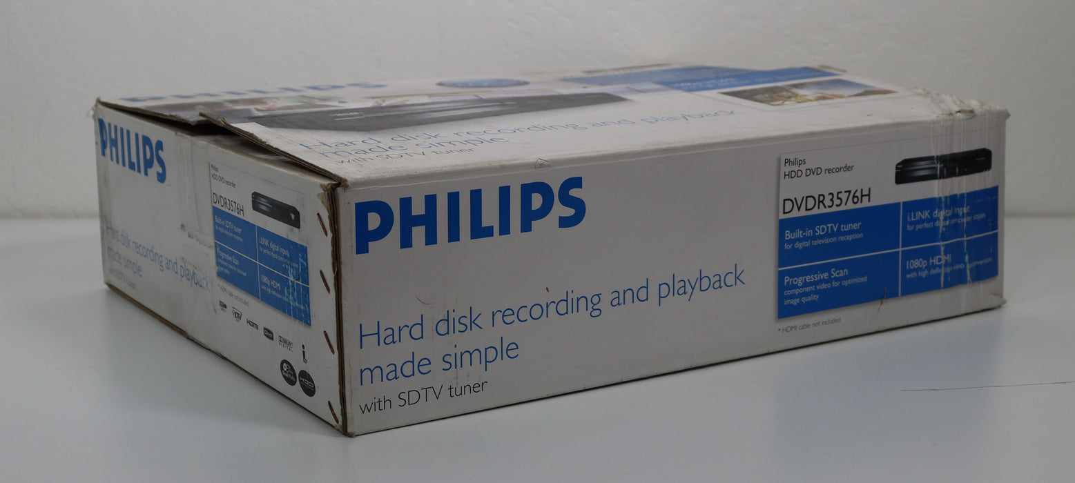 Philips DVDR3576H DVD Recorder with 160GB HDD Hard Disc Drive and Digital Tuner (New One Available)-Electronics-SpenCertified-vintage-refurbished-electronics