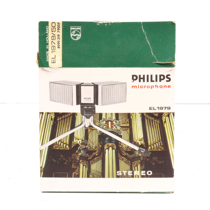 Philips EL 1979 Vintage Stereo Microphone and Stand with Original Box (1979)-Voice Recorders-SpenCertified-vintage-refurbished-electronics