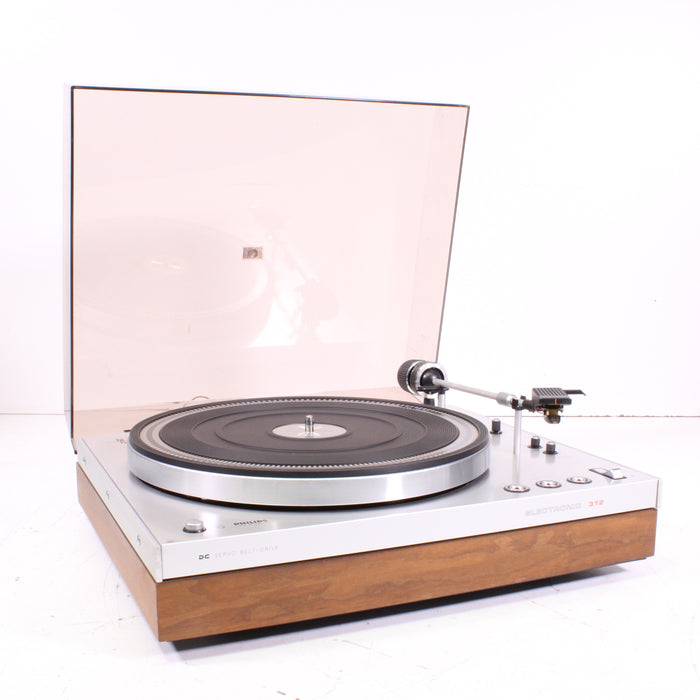 Philips GA 312 Belt-Drive Turntable Touch-Sensor Controls Wood Base (1976)-Turntables & Record Players-SpenCertified-vintage-refurbished-electronics