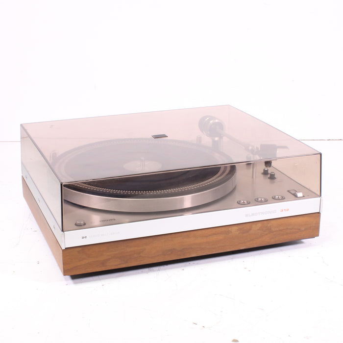 Philips GA 312 Belt-Drive Turntable Touch-Sensor Controls Wood Base (1976)-Turntables & Record Players-SpenCertified-vintage-refurbished-electronics