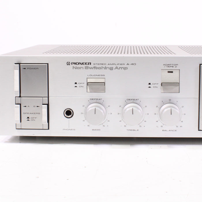 Pioneer A-40 Stereo Integrated Amplifier Silver Face Phono-Integrated Amplifiers-SpenCertified-vintage-refurbished-electronics