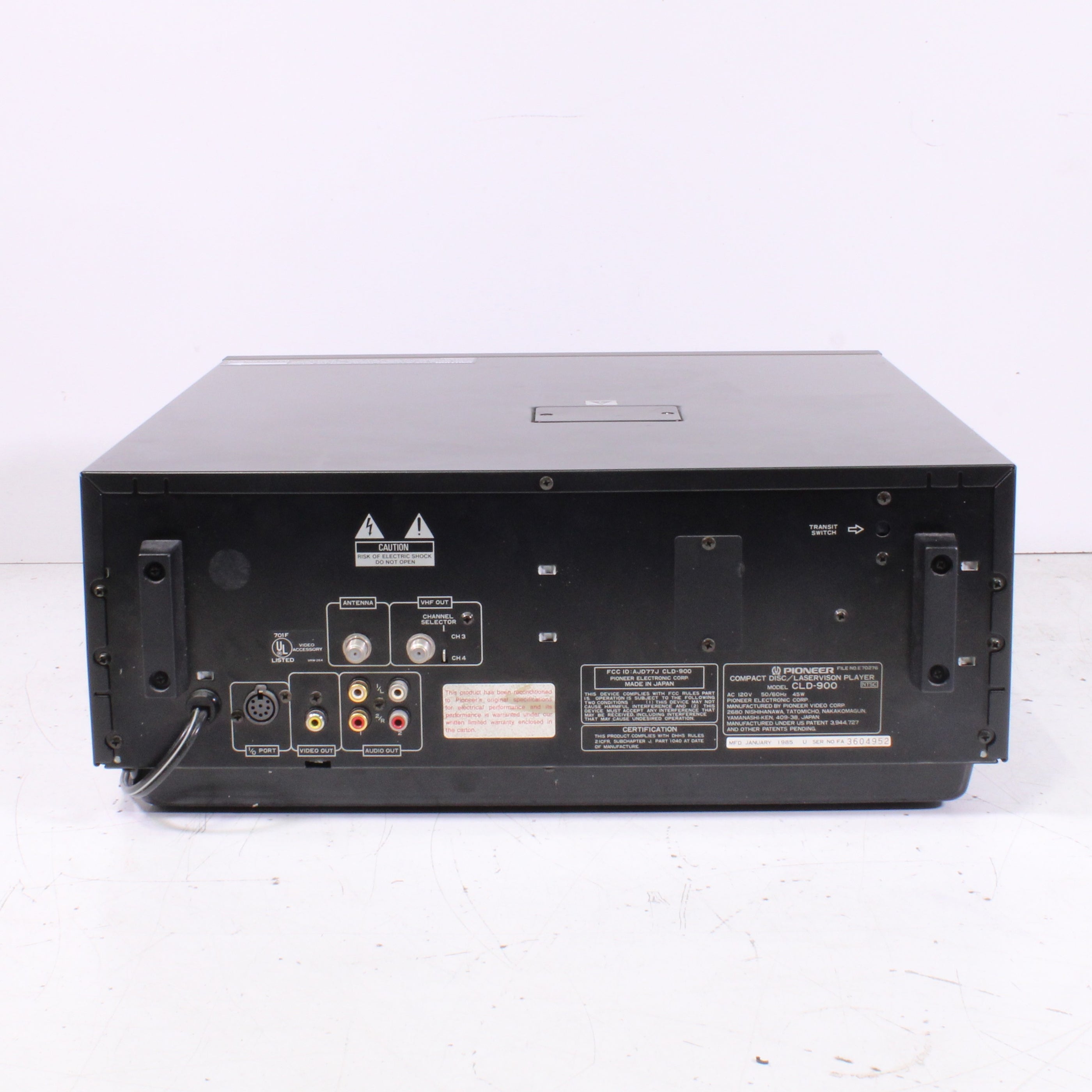 Pioneer CLD-900 Compact Disc/ LaserDisc Player (1985) — SpenCertified
