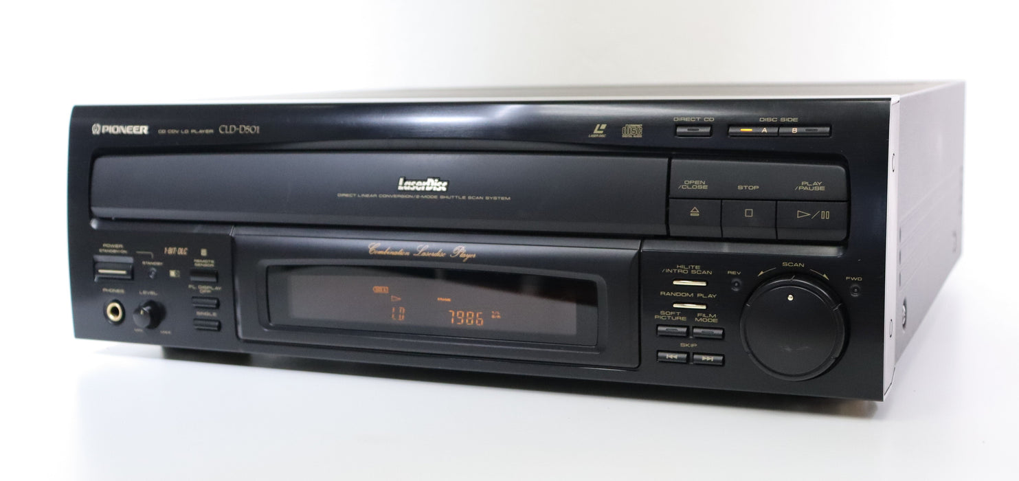 Pioneer CLD-D501 CD CDV LaserDisc LD Player System Both Side Play Jog Dial Control 2-Mode Shuttle Scan System S-Video Optical Digital Audio-LaserDisc Player-SpenCertified-vintage-refurbished-electronics