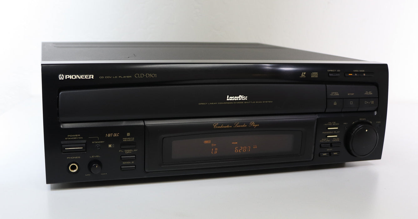 Pioneer CLD-D501 CD CDV LaserDisc LD Player System Both Side Play Jog Dial Control 2-Mode Shuttle Scan System S-Video Optical Digital Audio-LaserDisc Player-SpenCertified-vintage-refurbished-electronics