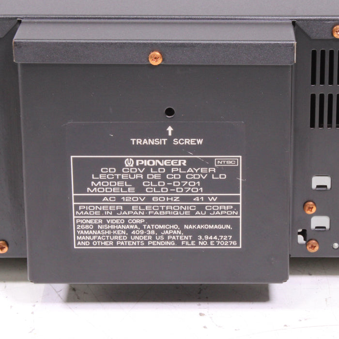 Pioneer CLD-D701 CD/CDV/LD LaserDisc Player Auto Reverse (1992)-LaserDisc Player-SpenCertified-vintage-refurbished-electronics