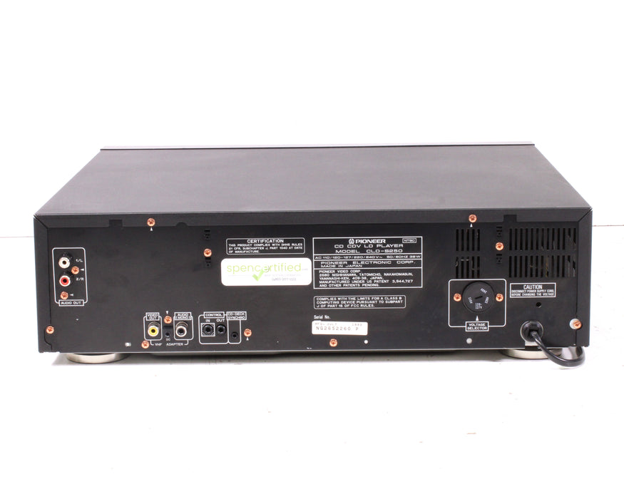 Pioneer CLD-S250 CD CDV LD LaserDisc Player w/ Direct CD Operation (1993)-LaserDisc Player-SpenCertified-vintage-refurbished-electronics