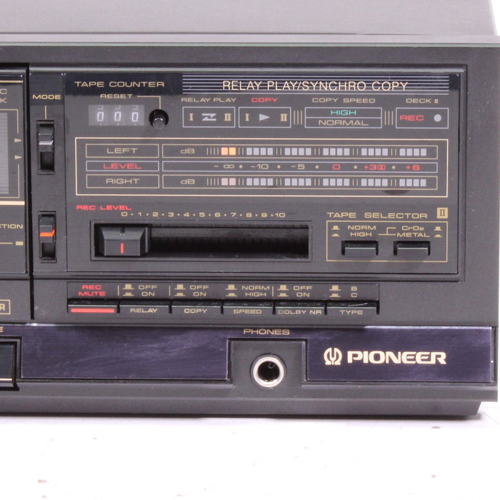 Pioneer CT-1270WR Double Cassette Deck Auto Reverse Dolby B/C (1986)-Cassette Players & Recorders-SpenCertified-vintage-refurbished-electronics