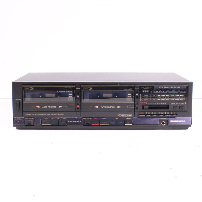Pioneer CT-1270WR Double Cassette Deck Auto Reverse Dolby B/C (1986)-Cassette Players & Recorders-SpenCertified-vintage-refurbished-electronics