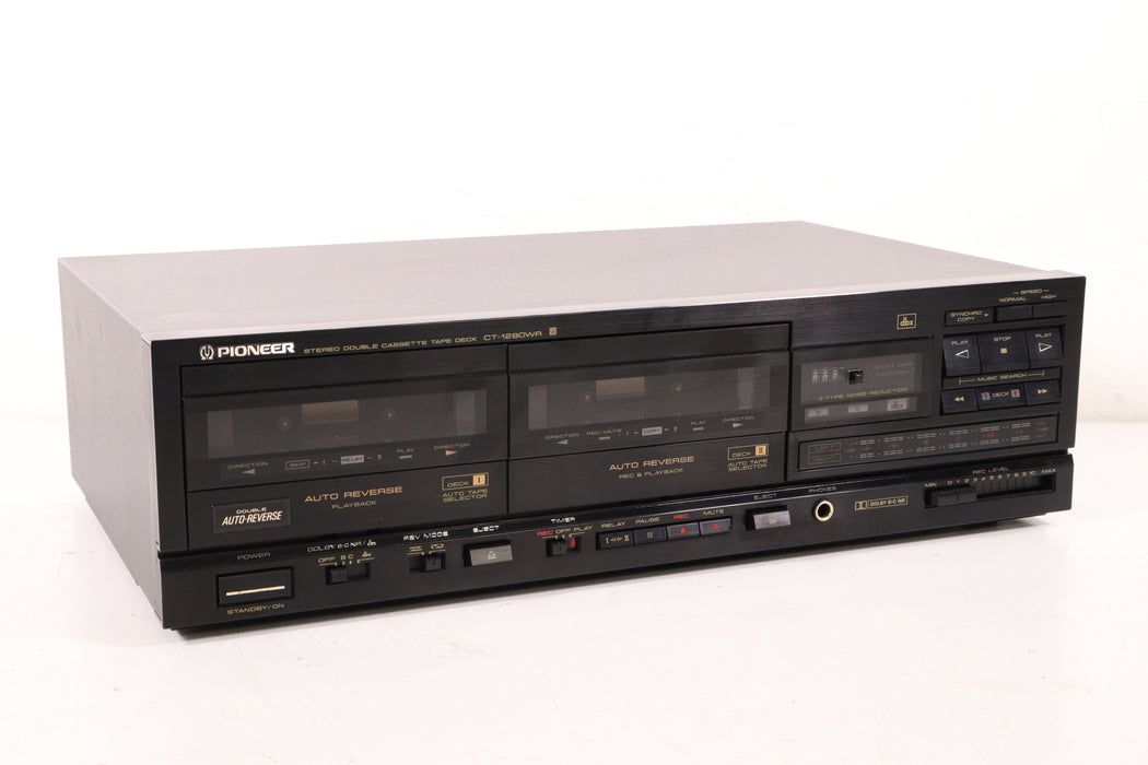 Pioneer CT-1280WR Dual Cassette Deck (AS IS)-Cassette Players & Recorders-SpenCertified-vintage-refurbished-electronics