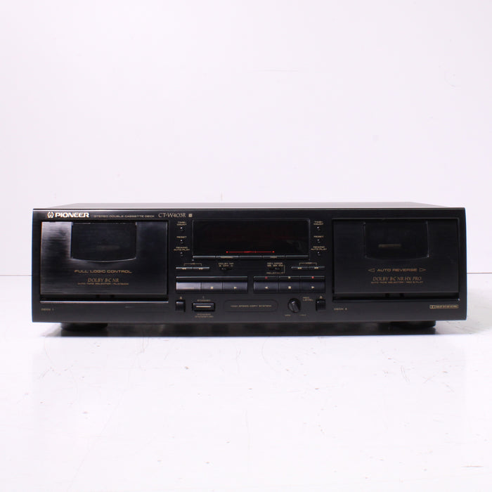 Pioneer CT-W403R Stereo Dual Cassette Tape Deck Auto Reverse-Cassette Players & Recorders-SpenCertified-vintage-refurbished-electronics