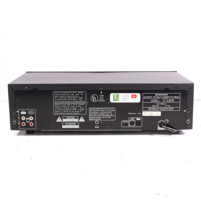 Pioneer CT-W504R Dual Cassette Deck Auto-Reverse Dolby B/C High-Speed Dubbing (1995)-Cassette Players & Recorders-SpenCertified-vintage-refurbished-electronics