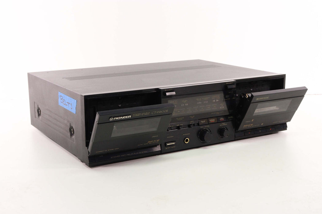 PIONEER CT-W600R Dual Deck Cassette Player/Recorder (Needs New Belts)-Electronics-SpenCertified-vintage-refurbished-electronics