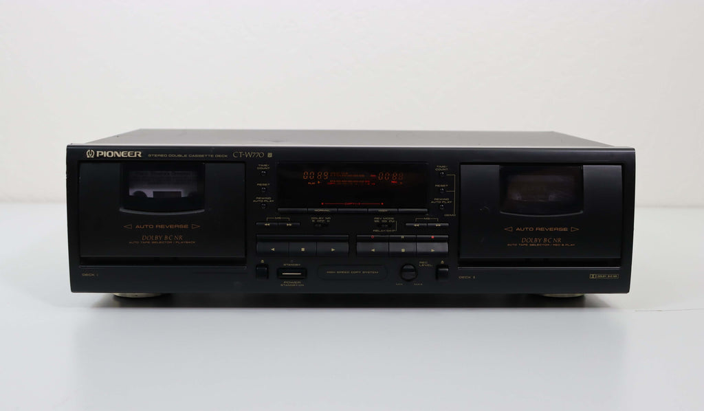 Pioneer CT-W770 Double Auto Reverse Dolby Stereo Cassette Deck Player