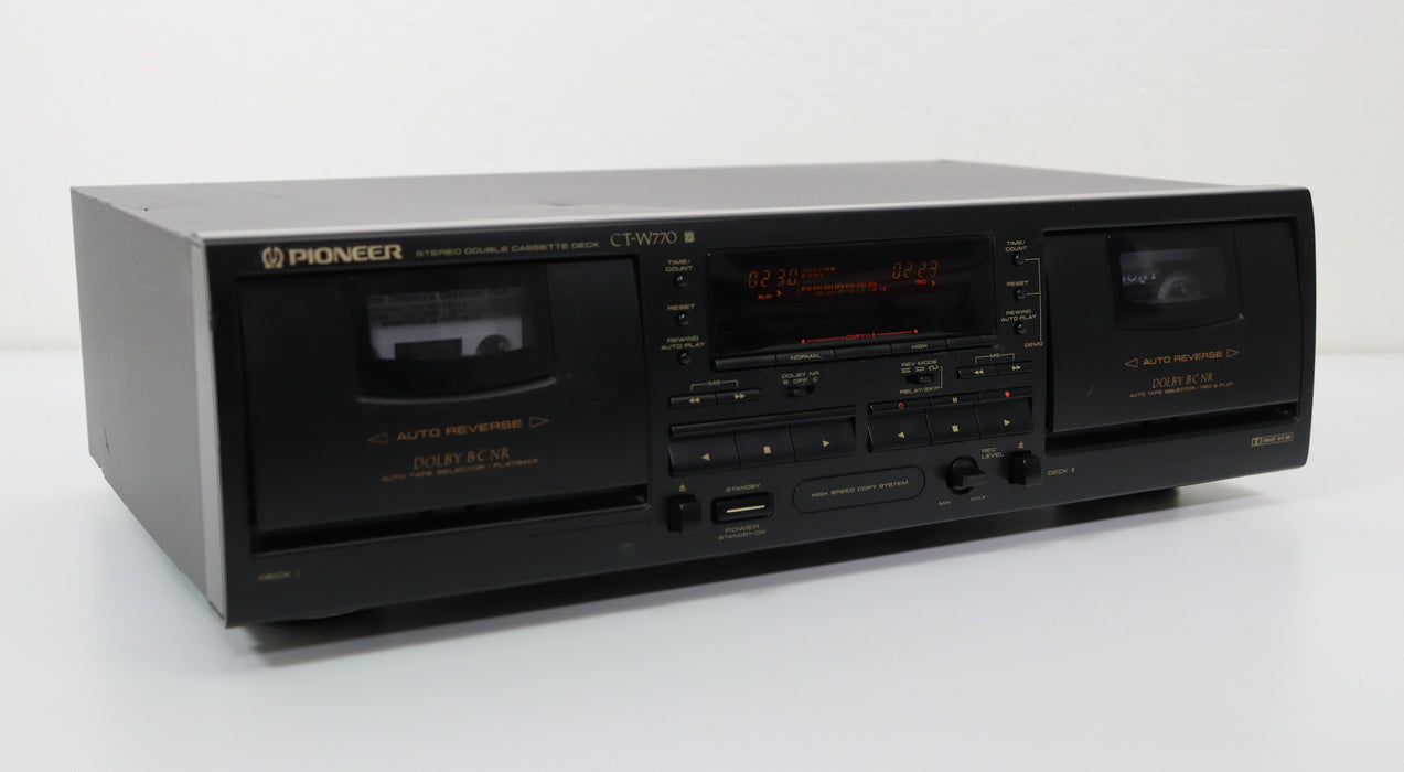 Pioneer CT-W770 Double Auto Reverse Dolby Stereo Cassette Deck Player-Electronics-SpenCertified-vintage-refurbished-electronics